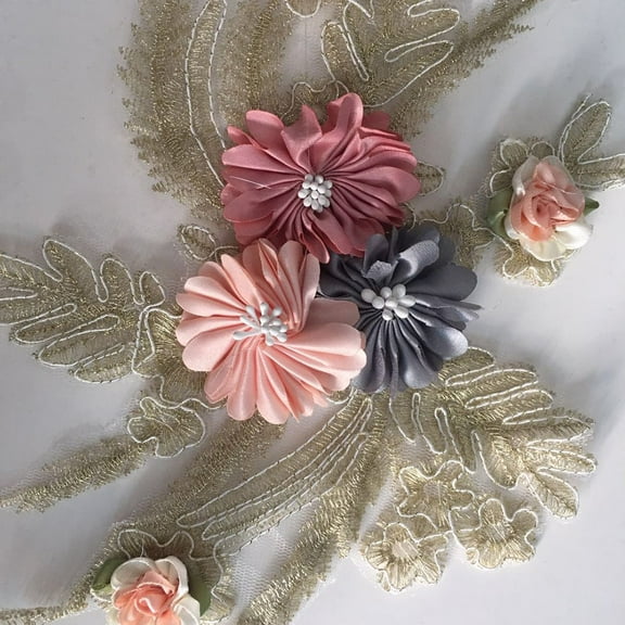 WHAMVOX  Applique Embellishments for Clothing Paillettes Flower Appliques