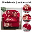 thumbnail image 3 of 2-Piece Stretch Club Chair Slipcover Printed Tub Chair Covers Armchair Cover for Living Room, 3 of 8