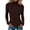 Coffee, variant on Women's Ribbed Turtleneck Top Slim Fit Thermal Long Sleeve Shirt for Winter Layering and Under Sweater XXL Size Blue