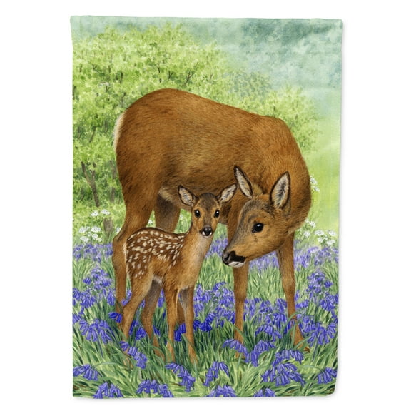 Carolines Treasures ASA2151GF Deer and Fawn Flag Garden Size  Small multicolor
