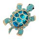thumbnail image 3 of Wmhnj Broche de tortuga con diamantes de imitacin, alfiler de aleacin para mujer, ideal para bodas y fiestas., 3 of 9