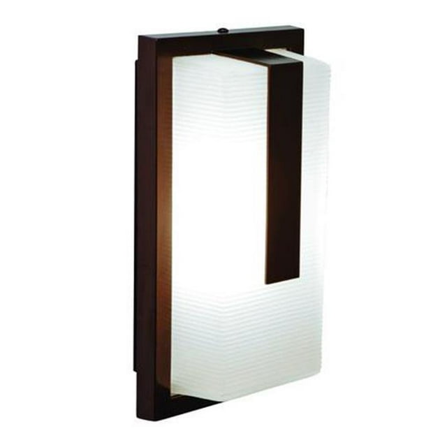 1-Light E26 Base 9W LED Bulb Exterior Wall Mount, Powder Coated Brown