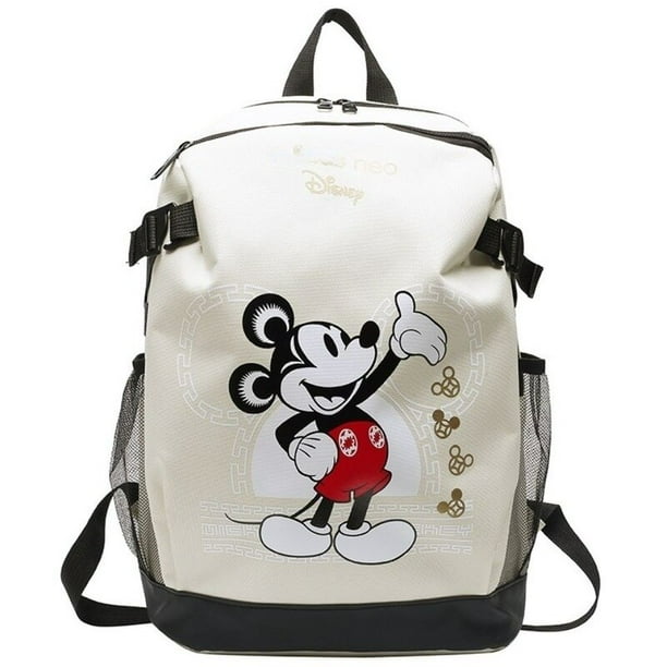 Disney-mochila de Mickey Mouse para mujer, morral de dibujos animados de Anime, impermeable y de gran capacidad, para ordenador portátil y Estudiante
