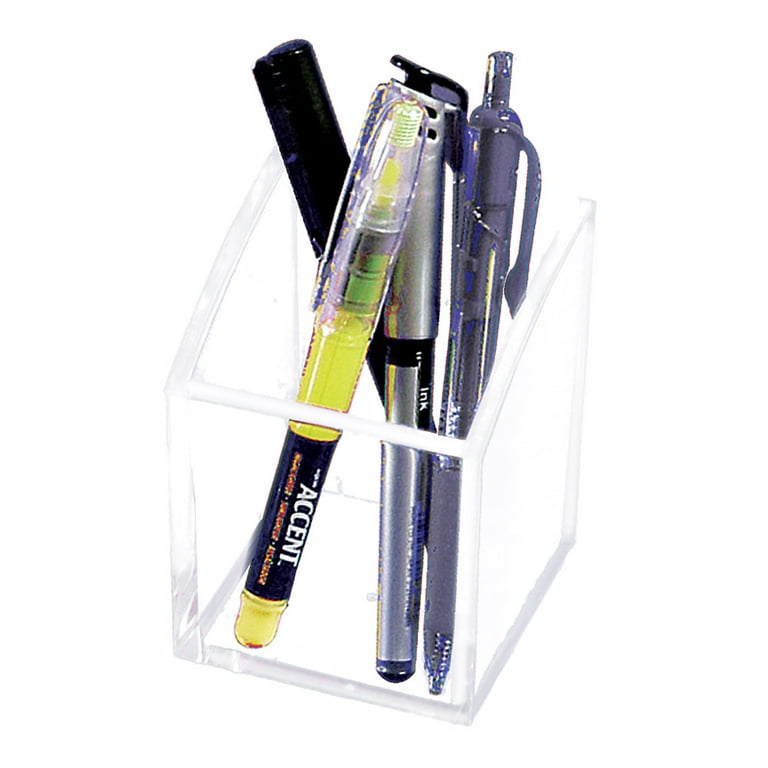 Acrylic Pencil Cup, 2.75 x 2.75 x 4, Clear Acrylic Pencil Cup, 2.75 x 2.75 x 4, Clear