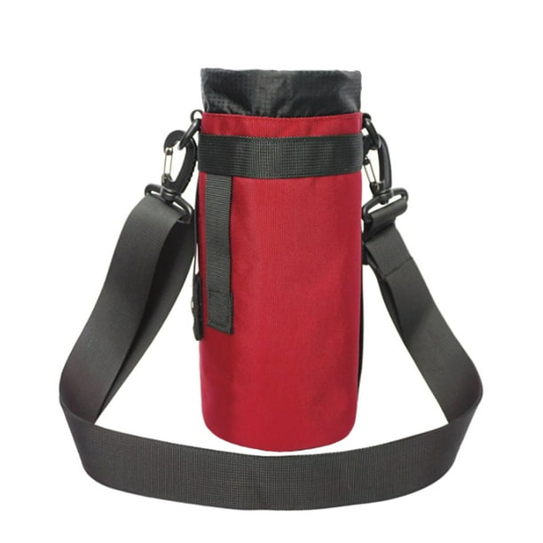 Portabotellas de agua de 1,5 L, bolsa de transporte para hervidor de agua deportivo, portabebidas rojo