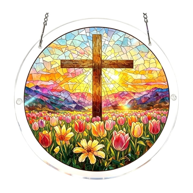 SIfdSeng My Items Acrylic Puzzles Window Hanging Acrylic Puzzles Garden for Mom Birthday Home