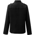 thumbnail image 3 of Chaquetas para mujer Otoño Invierno Lana Botón Blazer Moda Manga larga Damas Traje Abrigos Adepaton HMFJ304-11, 3 of 4