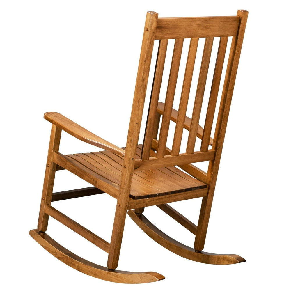 Zimtown Wooden Rocking Chair, Oversized Porch Rocking Chair, for Garden