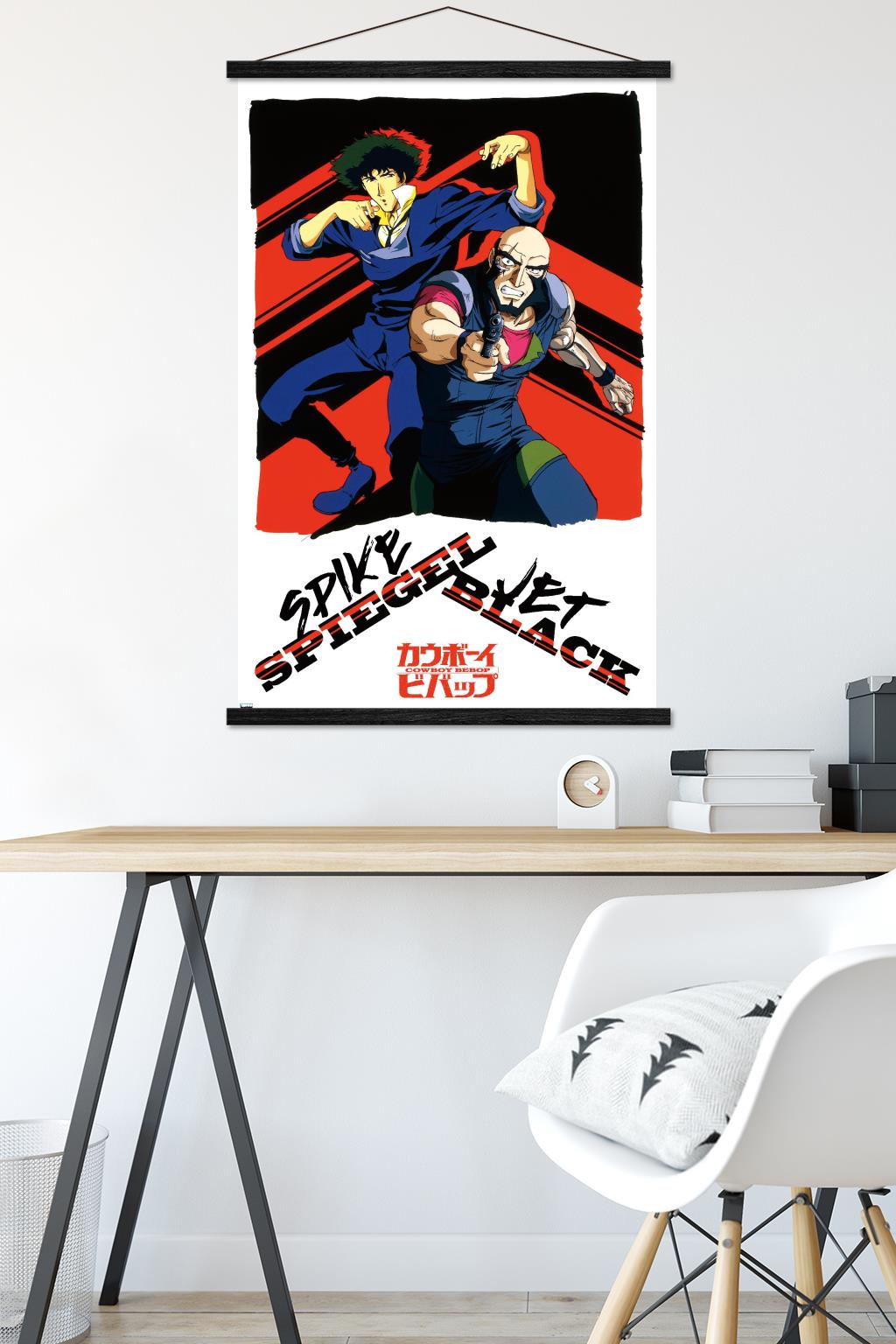 Cowboy Bebop - Spike & Jet Wall Poster with Wooden Magnetic Frame, 22.375" x 34"