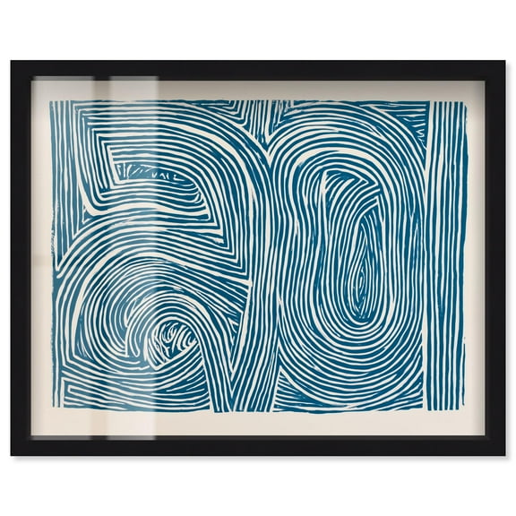 Maze Loop I Shadowbox Print Boho Art by Art Remedy, Black Frame, 20 x 16