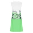 thumbnail image 4 of ICHUANYI Women's Sleeveless Tank Dress V Neck Summer Sundresses Casual Floral Pleated Knee Length Dresses, 4 of 5