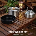 thumbnail image 5 of Stainless Steel Pot Pan Kettle Set Multi-Purpose Cooking Accessories Camping Accessories, 5 of 5
