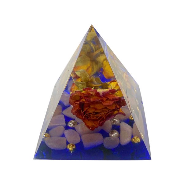 Sywqhk Generador de energía de cristales de pirámide de orgonita natural de 6 cm Artesanía curativa (N) Sywqhk Para estrenar