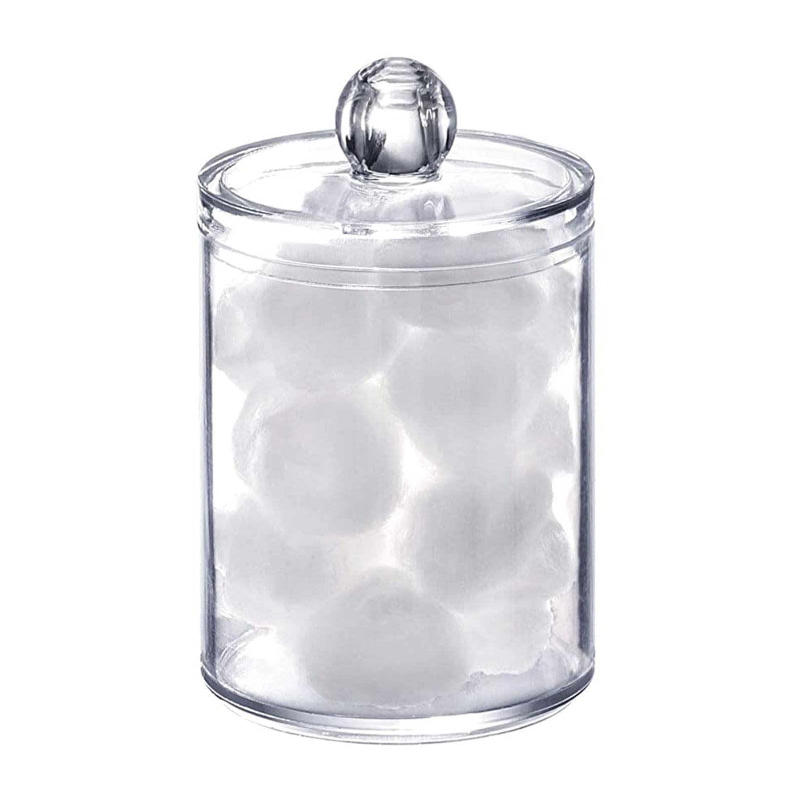 Acrylic Cotton Balls Qtip Holder clear bathroom decor apothecary