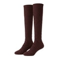 thumbnail image 4 of Daznico Women's Knit Knee High Socks Semi Opaque Stretch Soft Breathable Daily Dress Matching Mid Calf Stockings, 4 of 5