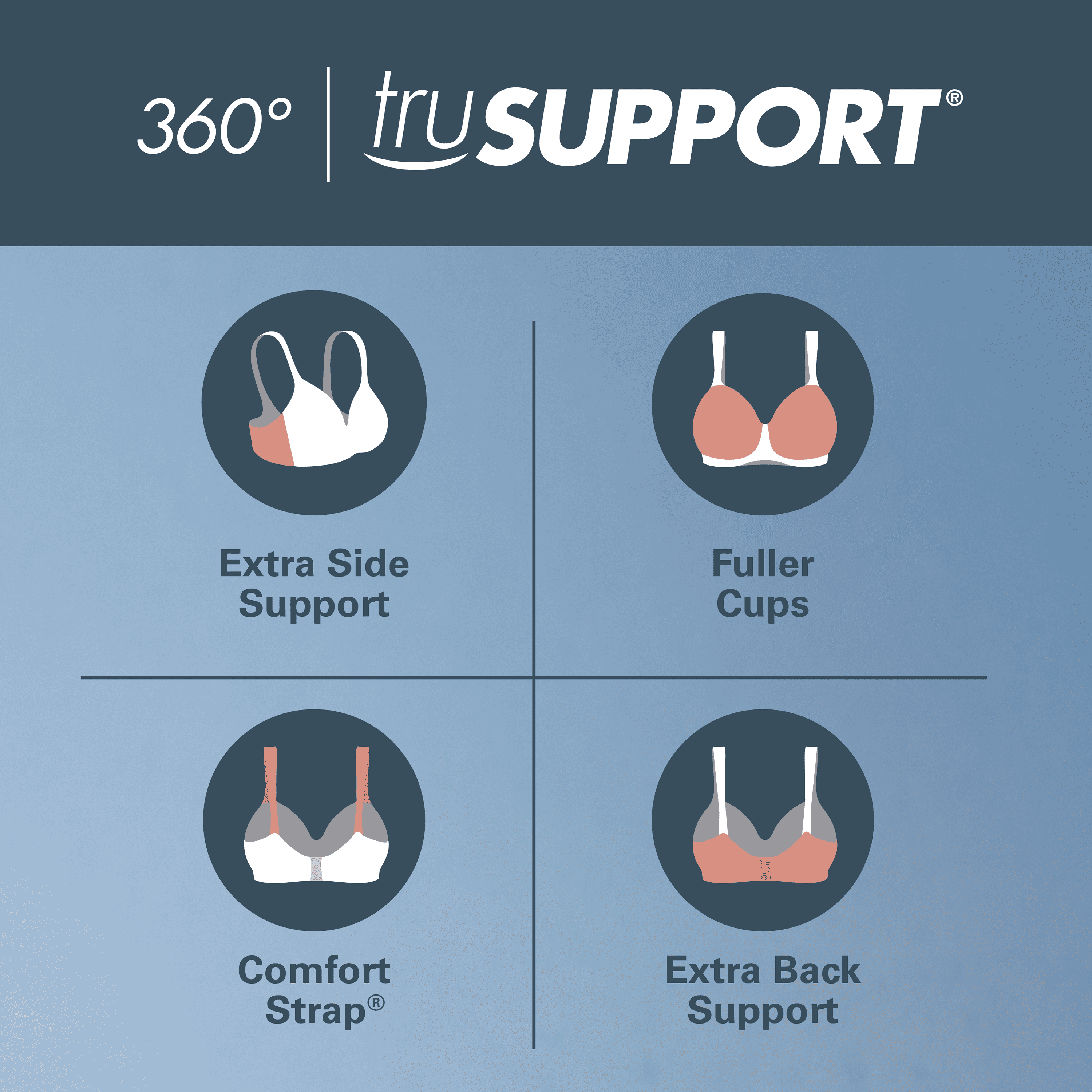 Playtex Women's 18 Hour Ultimate Lift & Support Smoothing Wireless Bra - Moisture-Wicking