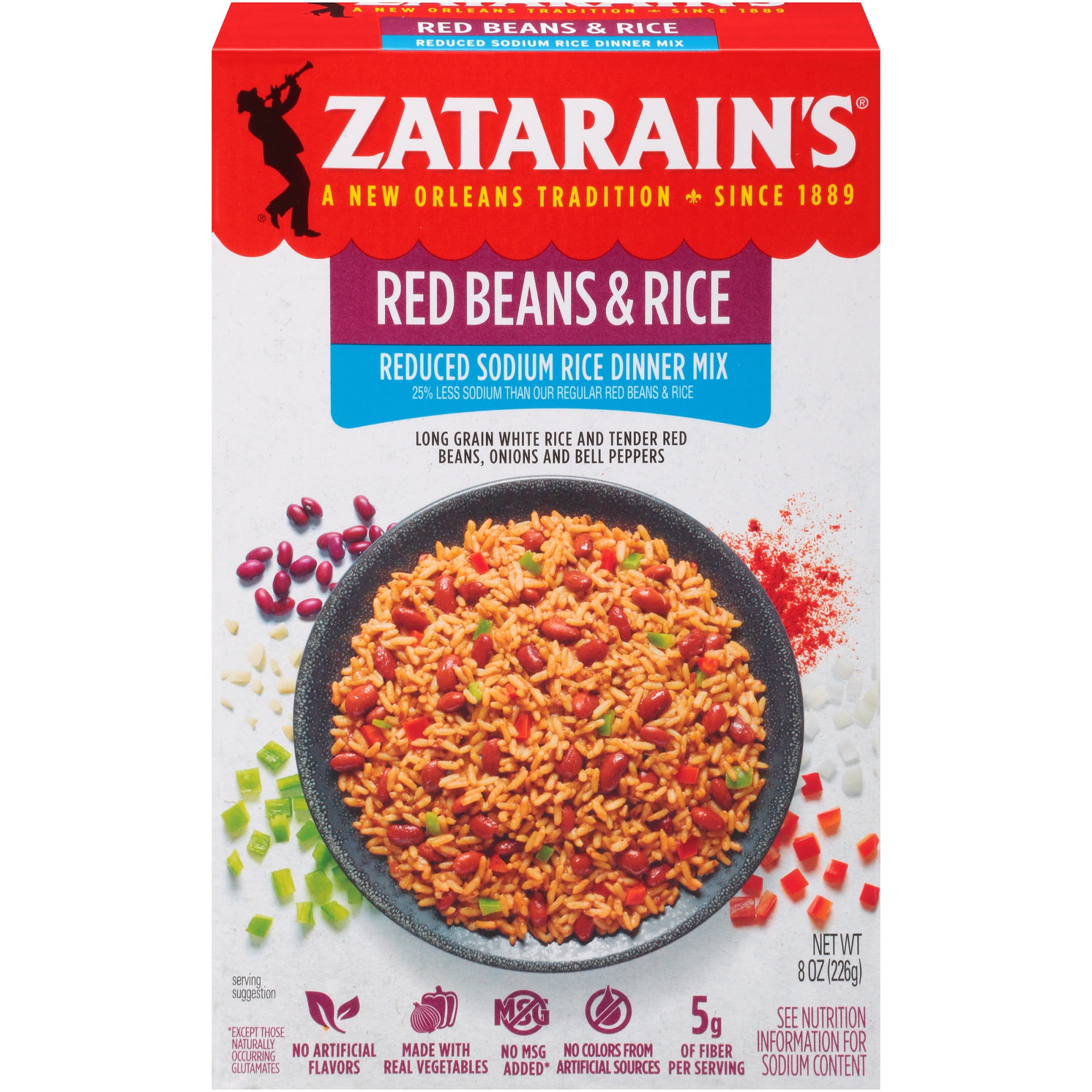 Zatarain's Reduced Sodium Red Beans & Rice Mix, 8 oz