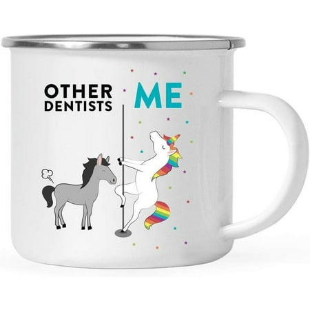 

Andaz Press Funny Quirky 11oz. Stainless Steel Campfire Coffee Tea Mug Thank You Gift Other Dentists Me Horse Unicorn 1-Pack Birthday Christmas Gift Ideas Coworker Gift Box