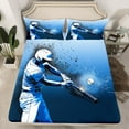 thumbnail image 2 of Homewish Baseball Gamer 3pcs Twin Sheet Sets for Teens Boys Girls,Sport Theme Twin Fitted Sheet,Graffiti Splash Breathable Flat Sheet,Microfiber Bedroom Decor, 2 of 7