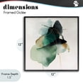 thumbnail image 4 of Stupell Industries Transitional Fluid Emerald Cascade Black Framed Giclee Art, 12 x 12, by Svetlana Aleynikova, 4 of 8