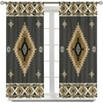 thumbnail image 4 of Aztec Curtains, Southwestern Native Tribal American Ethnic Pattern Western Boho Geometric Window Treatments for Living Room Bedroom Kitchen Beige Red Drapes 2 Panel Sets,52x84 Inch, 4 of 6