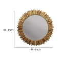 thumbnail image 5 of Wall Mirror with Irregular Arranged Wooden Twigs Round Frame, Brown, 5 of 5
