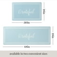 thumbnail image 3 of MARTHA STEWART Bloomfield Grateful Border Kitchen Mat, Comfort Standing Mat, Non-Slip Backing, Water & Stain Resistant, Blue, 18"x48", 3 of 4