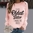 thumbnail image 2 of Hilzaten Womens Loosse Sweatshirt Long Sleeve Pullover Hoodless Crew Neck Womens Print Sweatshirt, 2 of 5