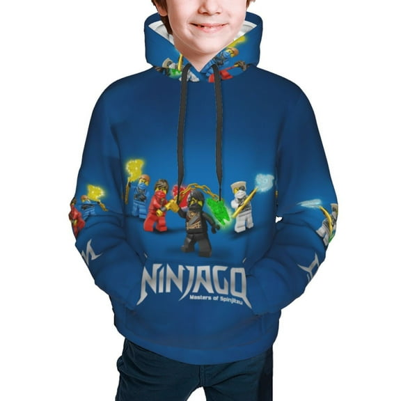 Ninjago Hoodies Pullover For Boys Girls 3d Printed Hooded Sweatshirt Long Sleeves Small