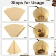 thumbnail image 4 of 120 Count #4 Cone Coffee Filters 8-12 Cups, Disposable Natural Coffee Filters 4 Cone Paper Unbleached 4 Filters Paper Compatible with Ninja, Drip and Pour Over Coffee Maker, 4 of 6