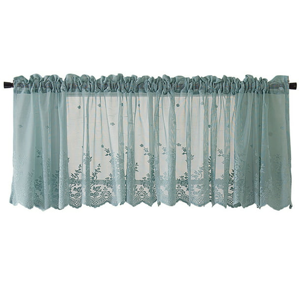 Fl Lace Sheer Curtains Rod Pocket, What Size Curtain Rod For 35 Inch Window