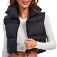 European and American Women‘s Sleeveless Cottonpadded Jacket Light