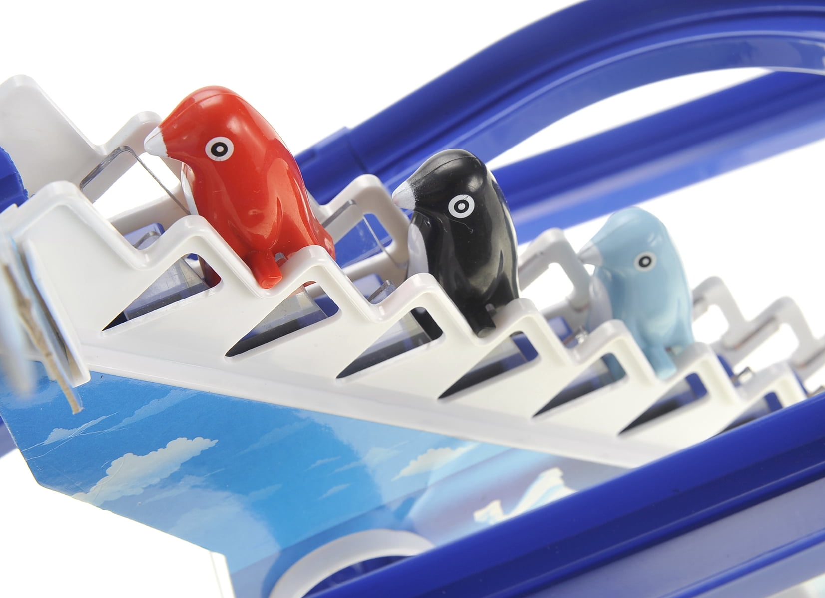 Arctic Action Playful Penguin Race II Stair Climber Toy- Blue