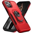 thumbnail image 3 of For Motorola Moto G 5G 2024 Heavy Duty Hybrid Rugged Dual Layer 2in1 Shockproof Protective with Magnetic Ring Stand Holder Phone Case Cover by Xpression - Red, 3 of 9
