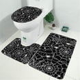 thumbnail image 2 of White Spider Webs and Spiders Bathroom Rugs Sets 3 Piece,Toilet Cover Set,Absorbent Non Slip Bathroom Mats Sets with U-Shaped Contour Rug Toilet Rug Set, 2 of 5