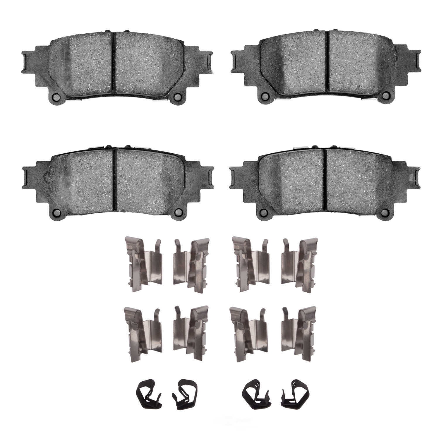 Dynamic Friction Company 1551-1391-12 DFC 5000 Advanced Brake Pads - Ceramic and Hardware Kit - OE