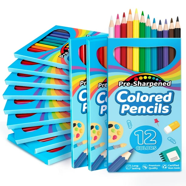 Lápices de colores V-Opitos, 168 unidades, para niños, paquete de 14 unidades a granel