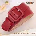 thumbnail image 5 of SUOSDEY Belts for Women,Ladies Belt for Jeans Pants Dresses,Candy Color Fashion Square Buckle Belt, 5 of 7