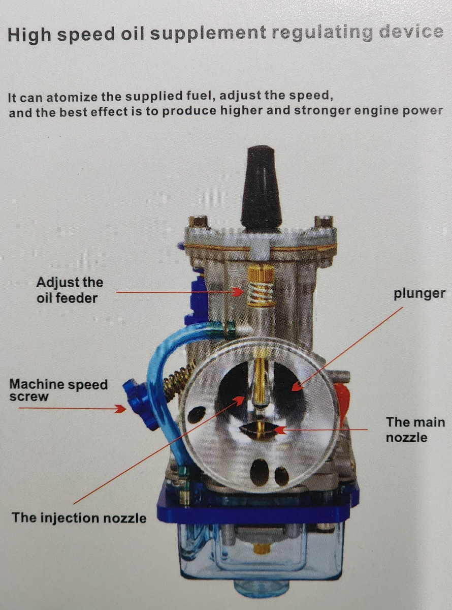 ほの128 Keihin Carburetor, PWK 28mm, Blue, Fits Predator 212, GX200