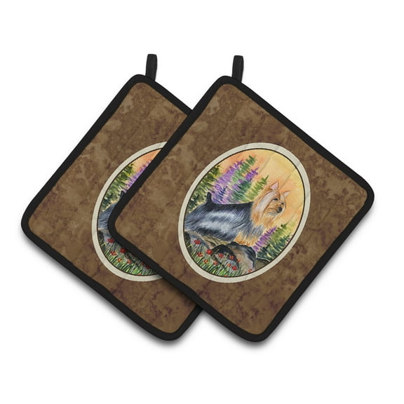 Carolines Treasures SS8262PTHD Silky Terrier Pair of Pot Holders, 7.5HX7.5W, multicolor