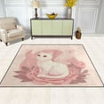 thumbnail image 3 of BZSMCE Vintage Area Rugs Fairy Cat in Pink Bloom Creative Area For Home, 3 of 7