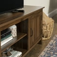 thumbnail image 5 of Walker Edison Farmhouse Grooved Door TV Stand for TVs up to 80", Dark Walnut, 5 of 22