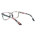 thumbnail image 3 of Womens Clear Lens Fashion Glasses Rectangular Keyhole Frame UV 400 Floral, 3 of 4