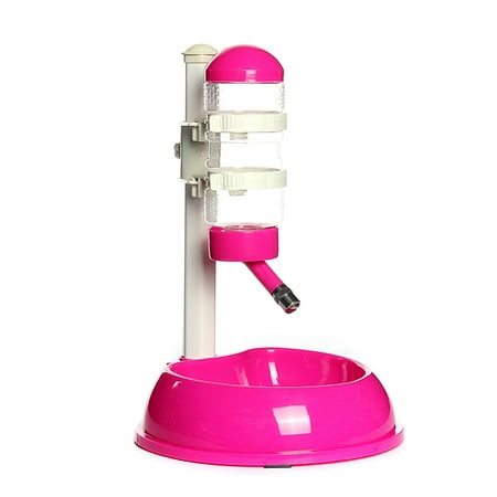 - Pet Cat Dog Water Drinker Dispenser, Food Stand Hamster Feeder Dish Bowl Bottle