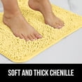 thumbnail image 4 of GORILLA GRIP Chenille Bath Rug 36x24, Rubber Backing Quick Dry Washable Microfiber Mats, Yellow, 4 of 10