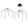 thumbnail image 3 of Pemberly Row Table d'Appoint Carrée Contemporaine, Ensemble de 2, Blanc, 3 of 5