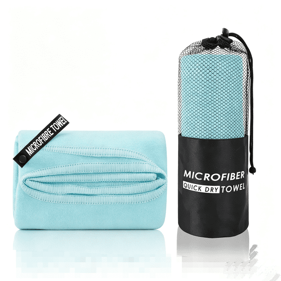 Microfiber Quick-Dry Swim Towel, 16x31.5 inch Portable Sports Towel with Carry Bag for Gym and Travel