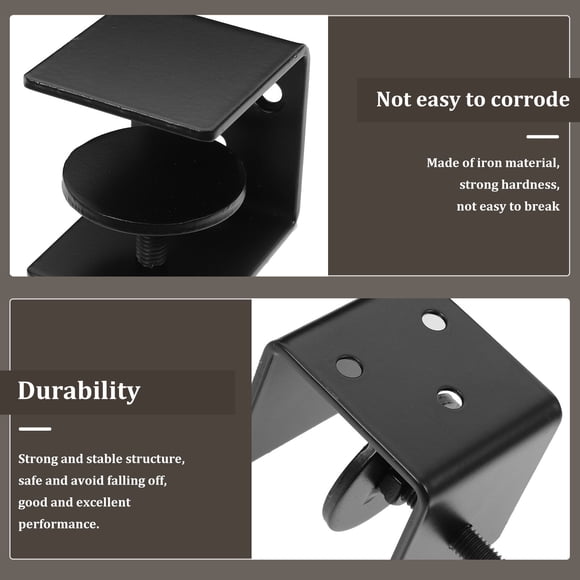 SOPOTUTU 2Ud Soportes Para Estantes Flotantes En Metal Negro Resistente Y Seguro Para Muebles
