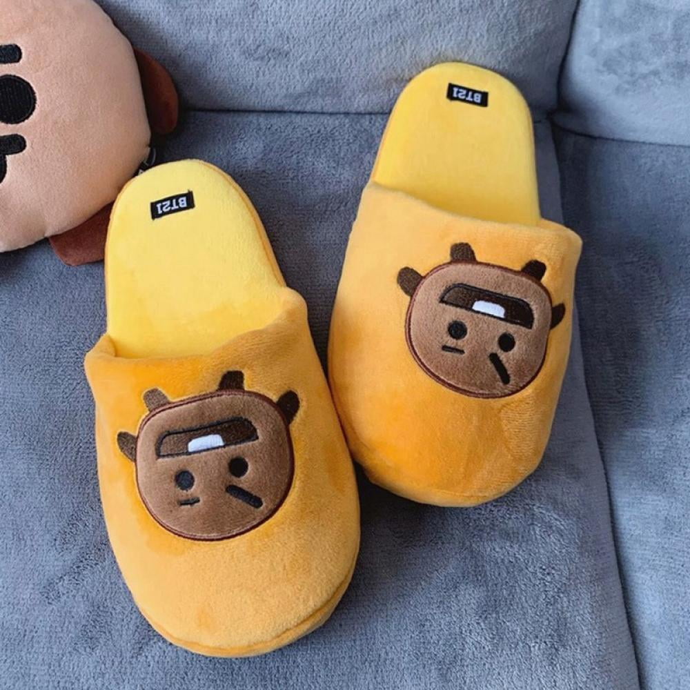 BT21 Cute Plush Slippers Indoor Anti 