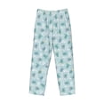thumbnail image 6 of Uemuo Sea Turtle Pattern Men's Wide Leg Palazzo Lounge Pants with Pockets Light Weight Loose Comfy Casual Pajama Pants-Medium, 6 of 9